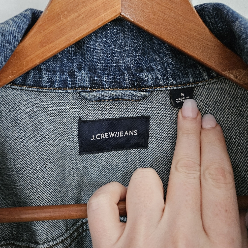 Distressed Denim Jacket Size Small - Picture 3 of 11